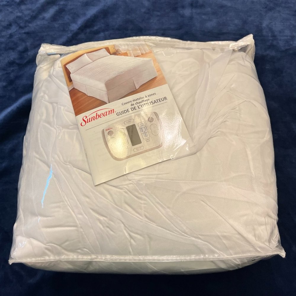 Sunbeam Heated Mattress Pad with Zoned Heat, 10 Settings Queen Size